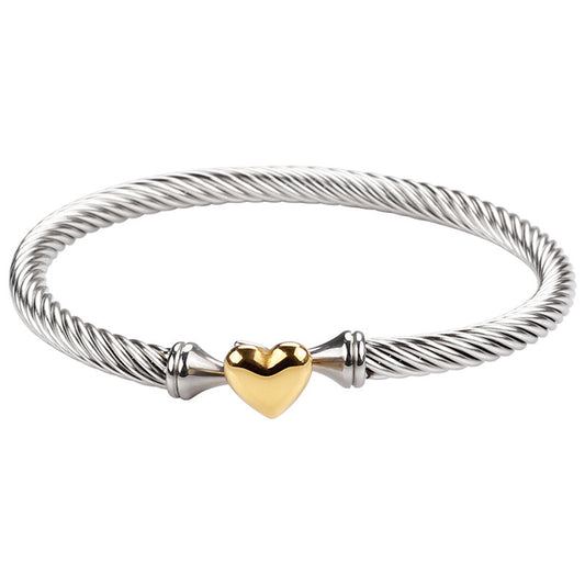 Pulsera rígida corazón