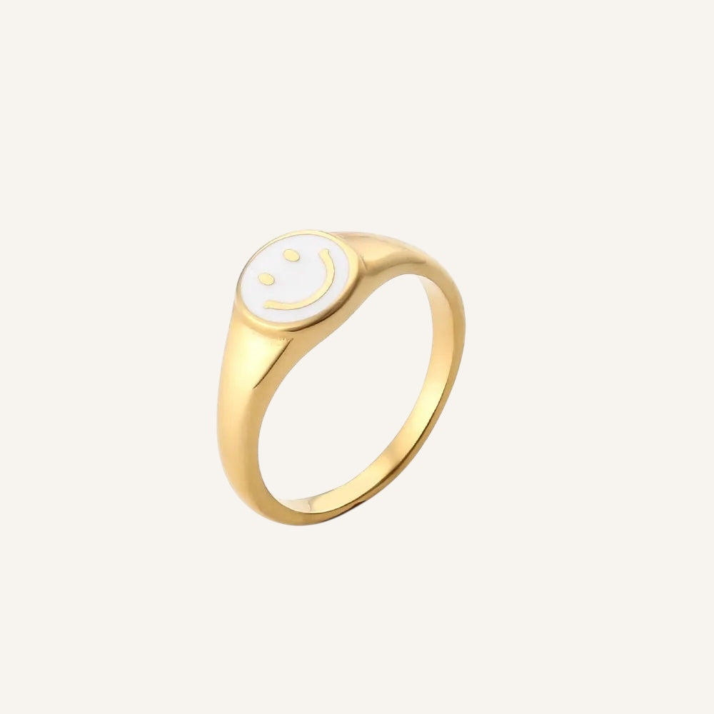 Anillo Smiley White