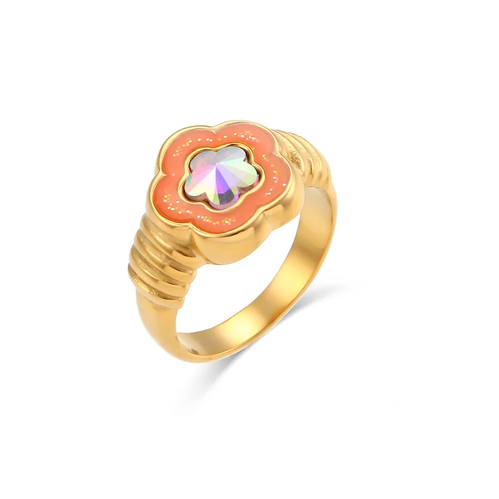 Anillo Flor Naranja